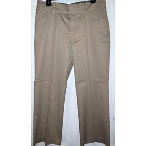 Lee Womens Natural Straight Leg Khaki Pants 12 Petite